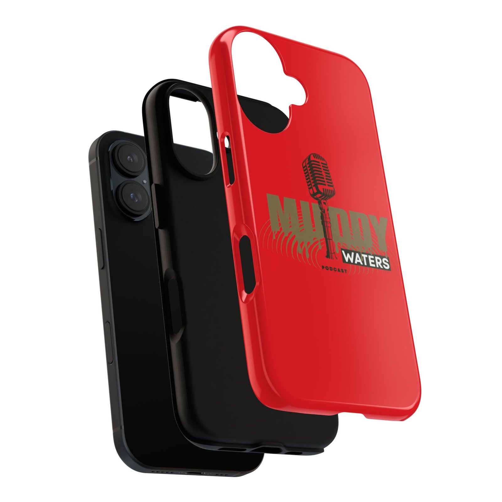 Muddy Waters Podcast Tough Phone Case – Retro Microphone Design - Image 154
