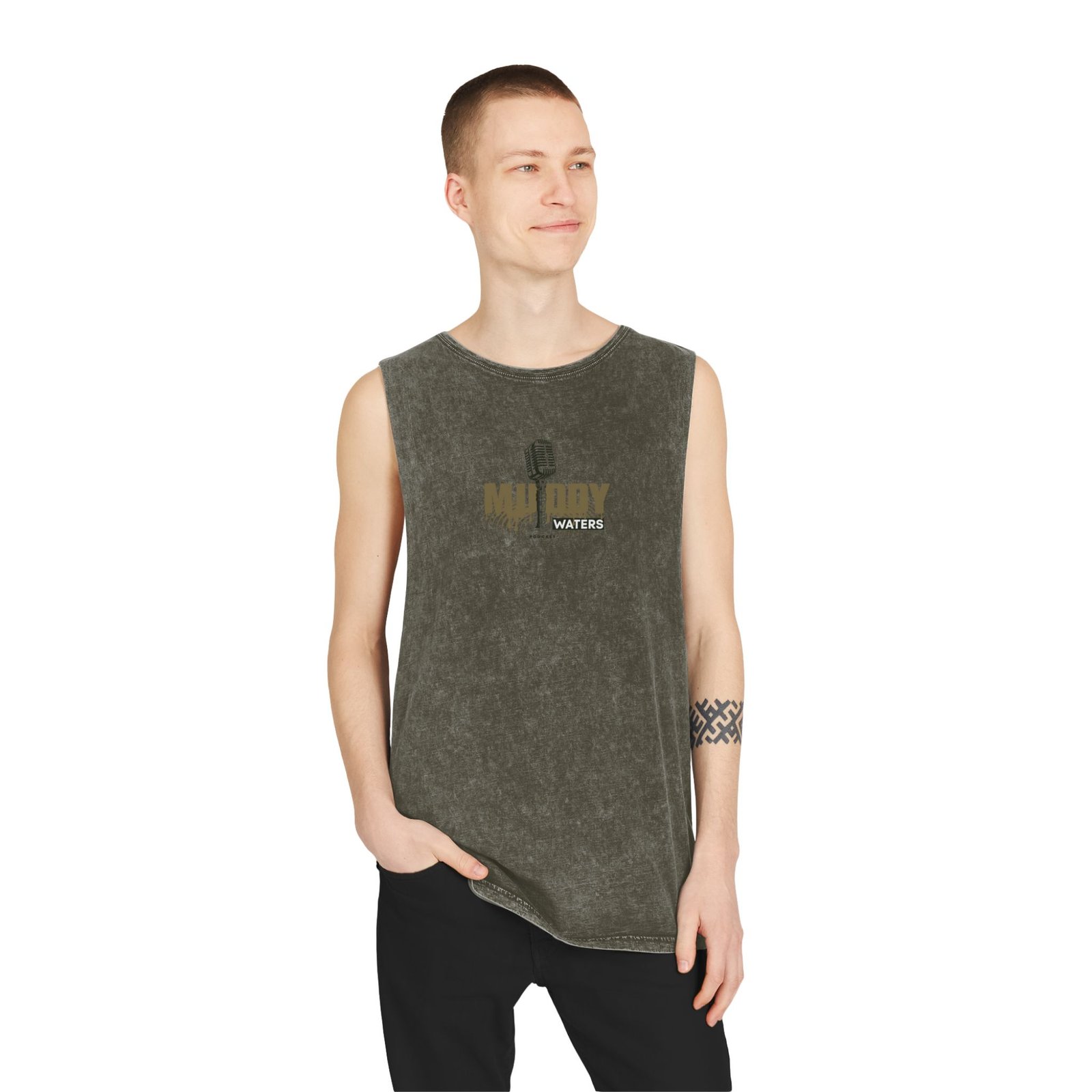 Unisex Stonewash Tank Top - Muddy Waters Vintage Music Tee - Image 3