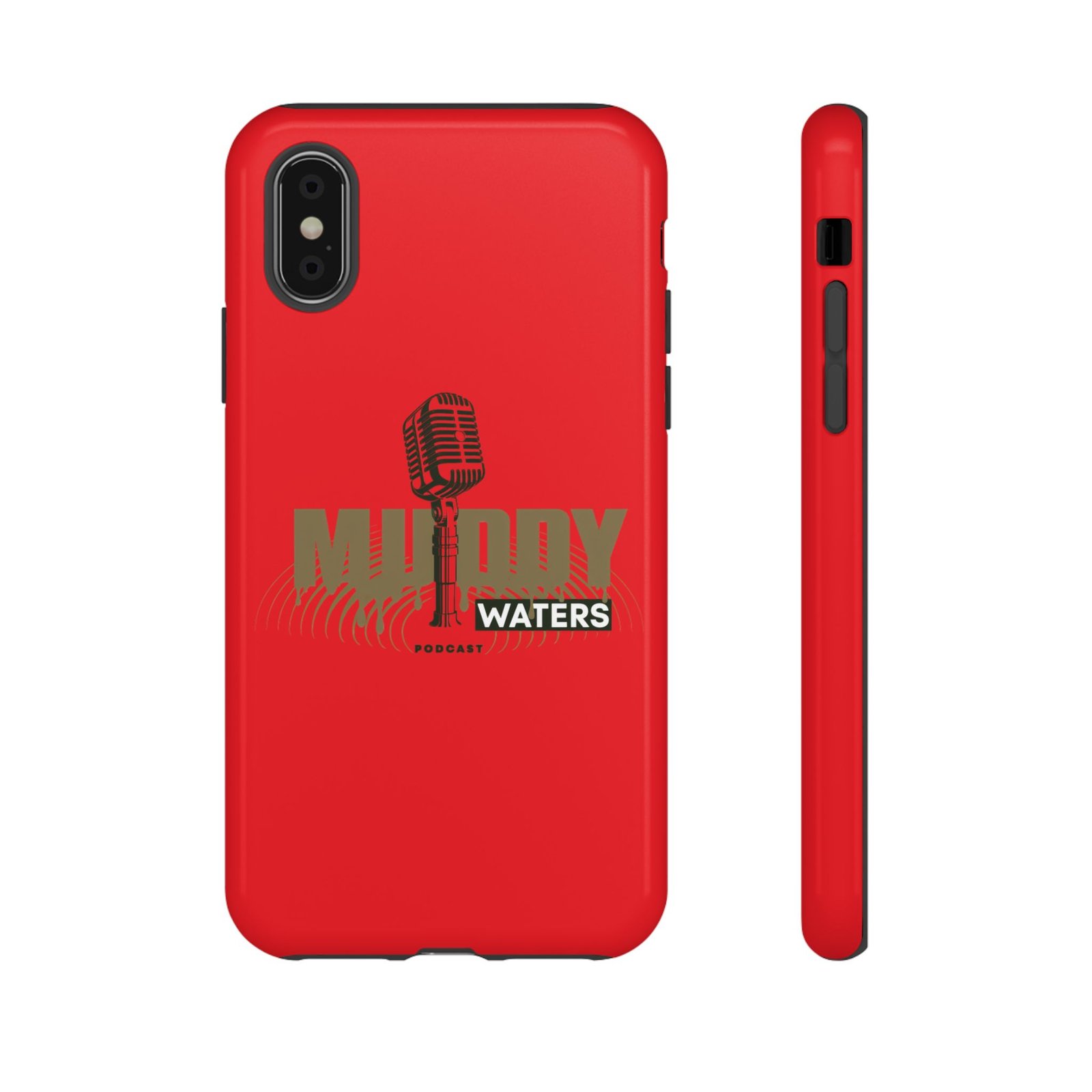 Muddy Waters Podcast Tough Phone Case – Retro Microphone Design - Image 5