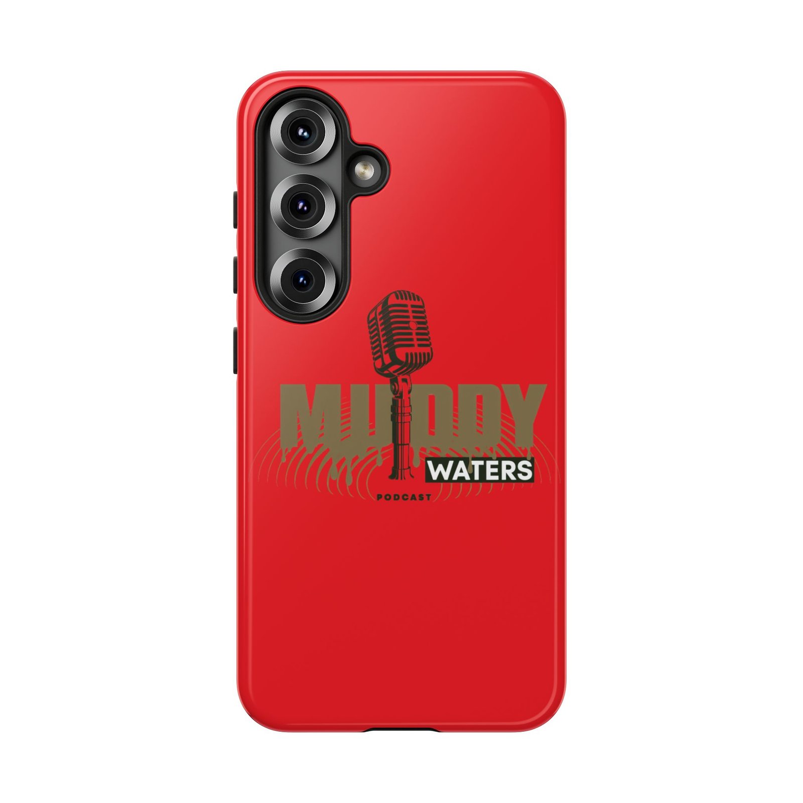 Muddy Waters Podcast Tough Phone Case – Retro Microphone Design - Image 198