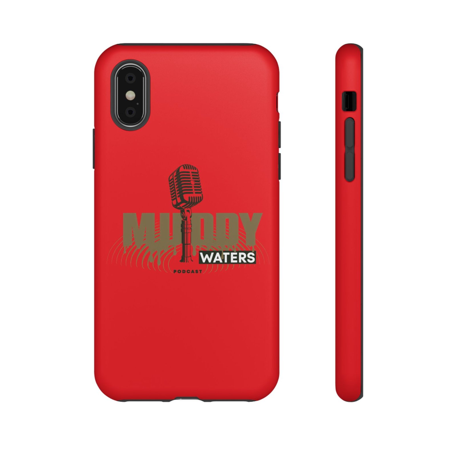 Muddy Waters Podcast Tough Phone Case – Retro Microphone Design - Image 10