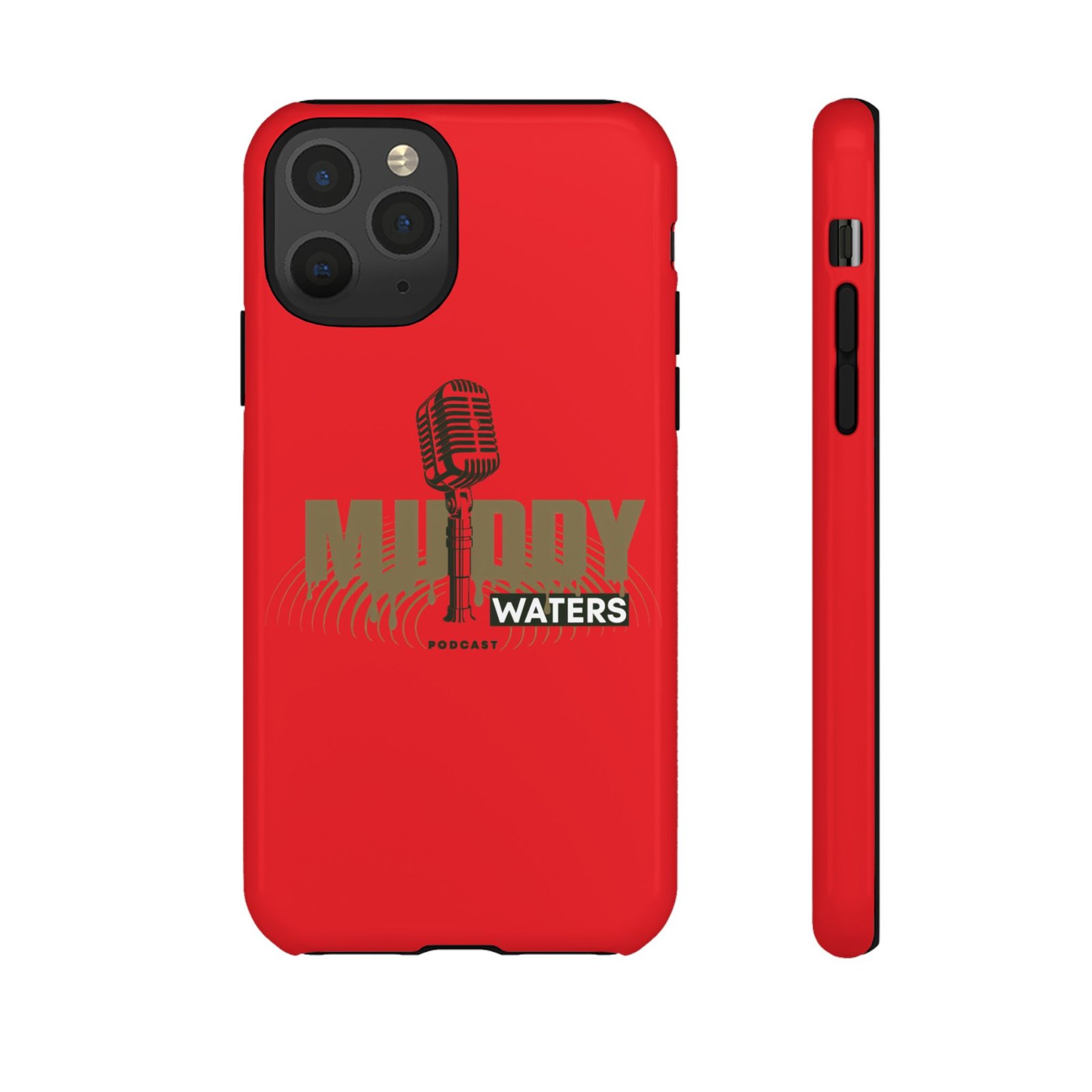 Muddy Waters Podcast Tough Phone Case – Retro Microphone Design - Image 15