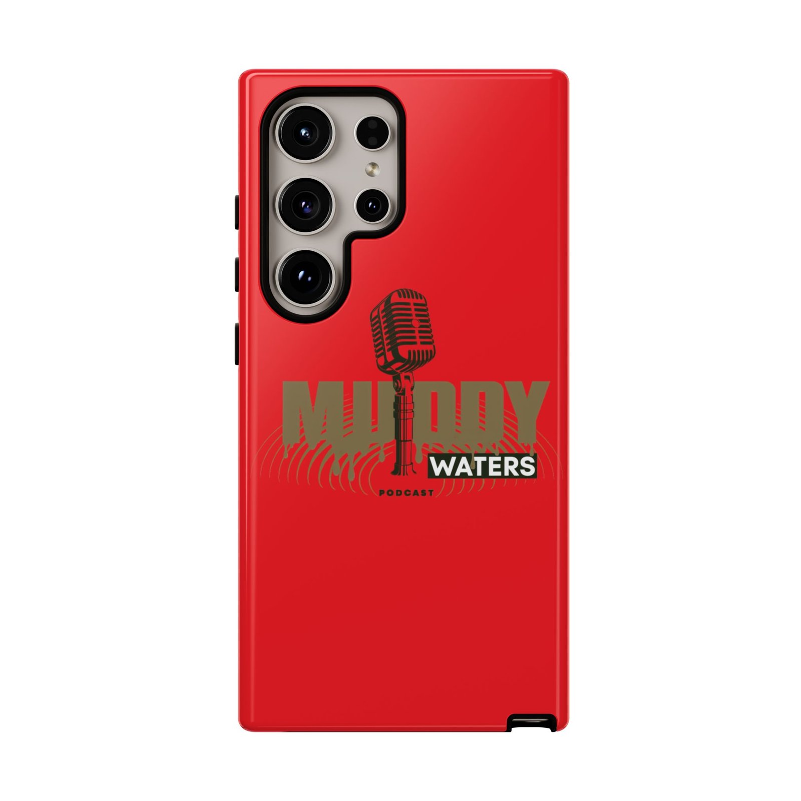 Muddy Waters Podcast Tough Phone Case – Retro Microphone Design - Image 128