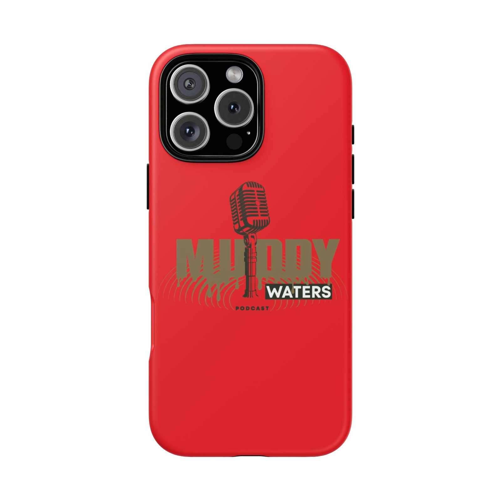 Muddy Waters Podcast Tough Phone Case – Retro Microphone Design - Image 176