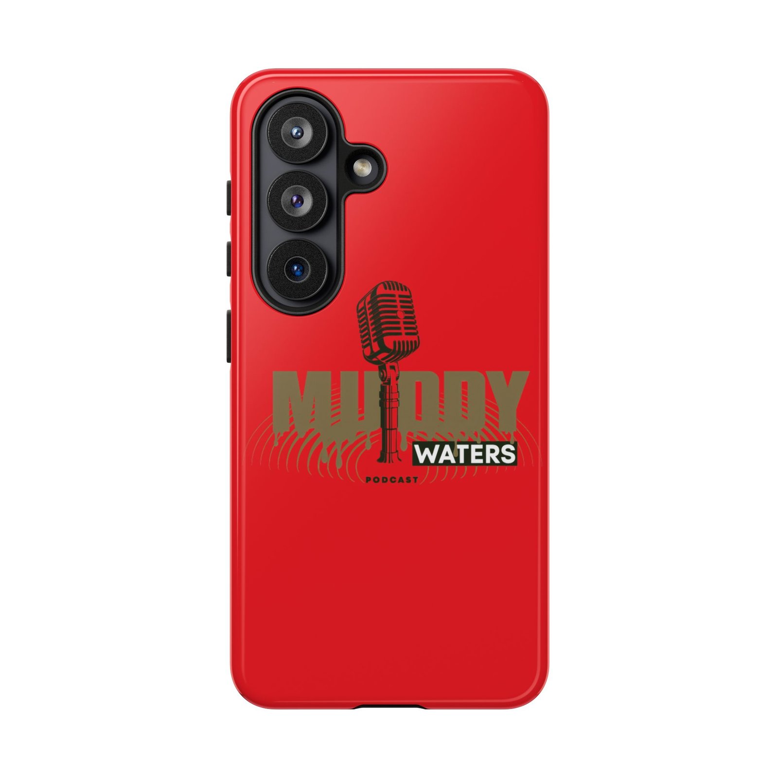 Muddy Waters Podcast Tough Phone Case – Retro Microphone Design - Image 230