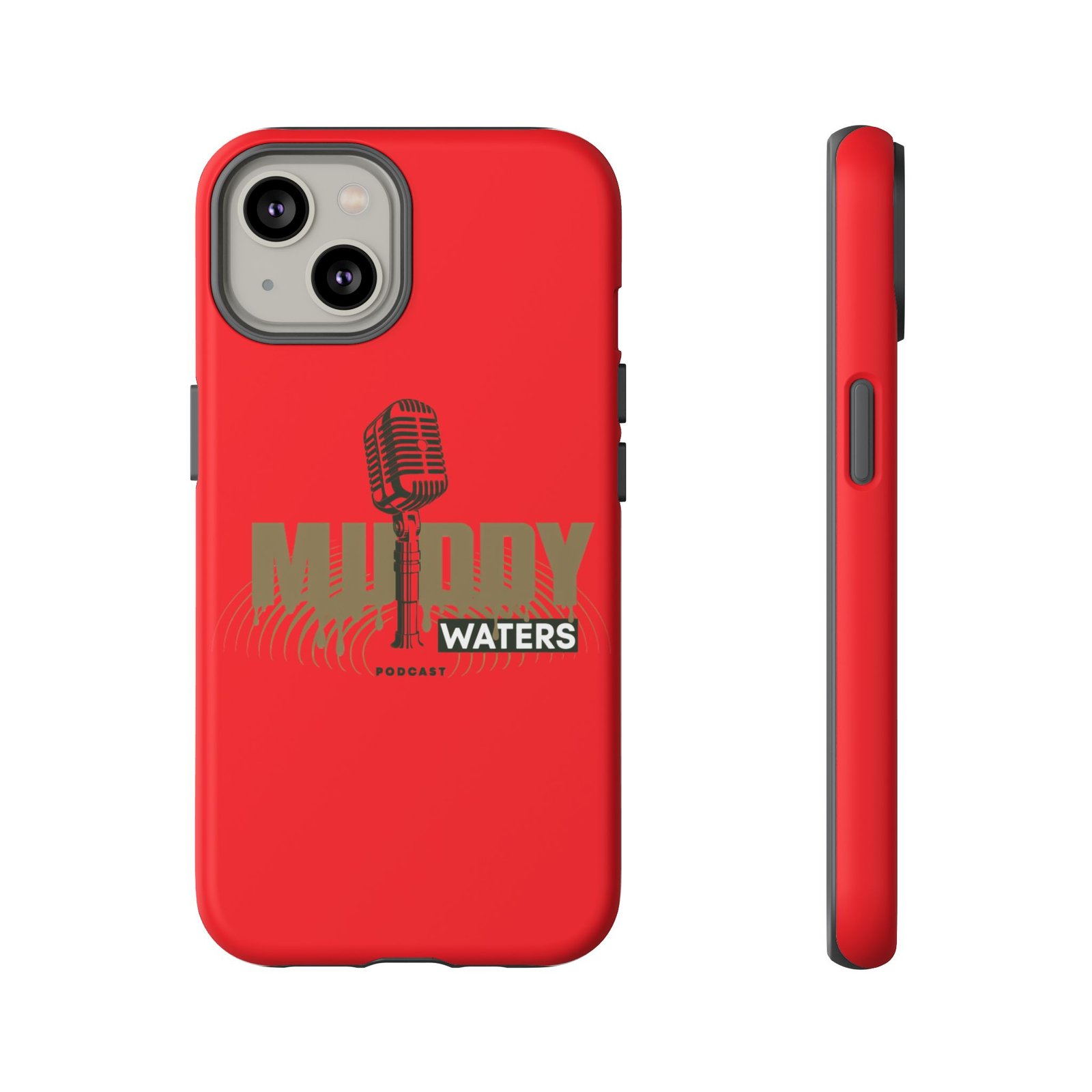 Muddy Waters Podcast Tough Phone Case – Retro Microphone Design - Image 50