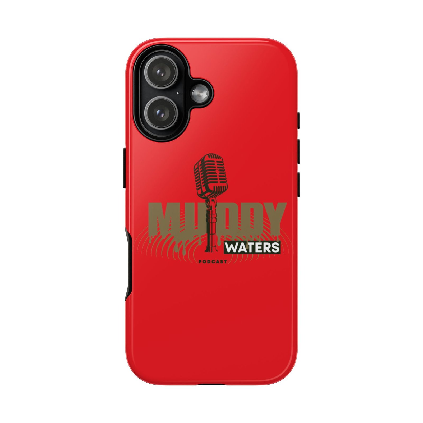 Muddy Waters Podcast Tough Phone Case – Retro Microphone Design - Image 222