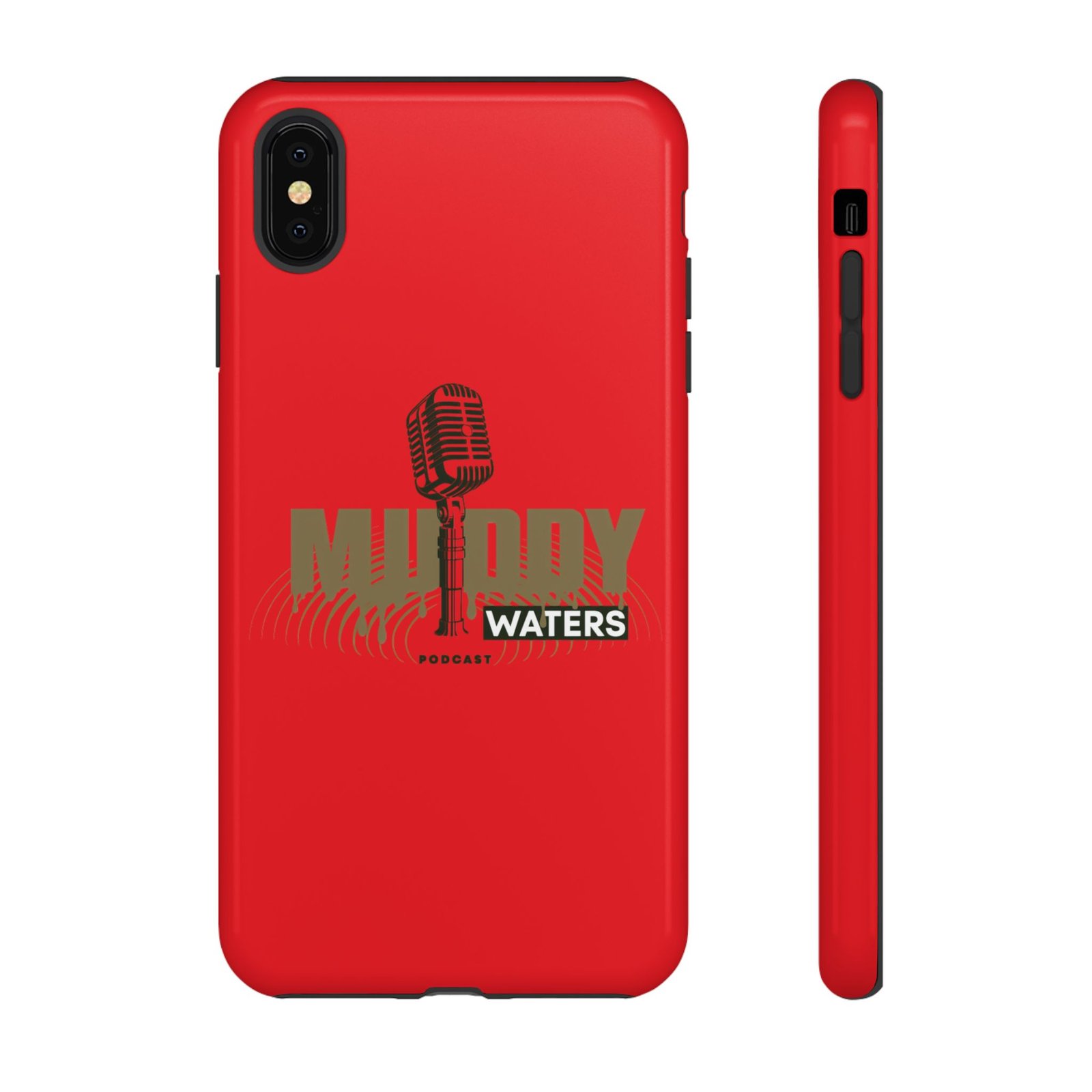 Muddy Waters Podcast Tough Phone Case – Retro Microphone Design - Image 11