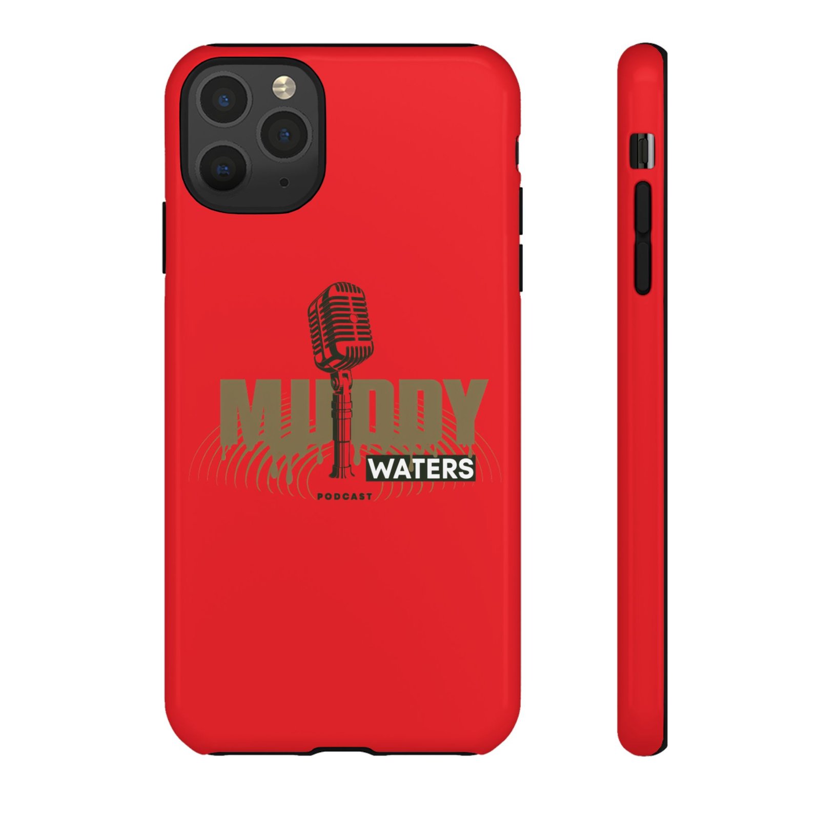 Muddy Waters Podcast Tough Phone Case – Retro Microphone Design - Image 17